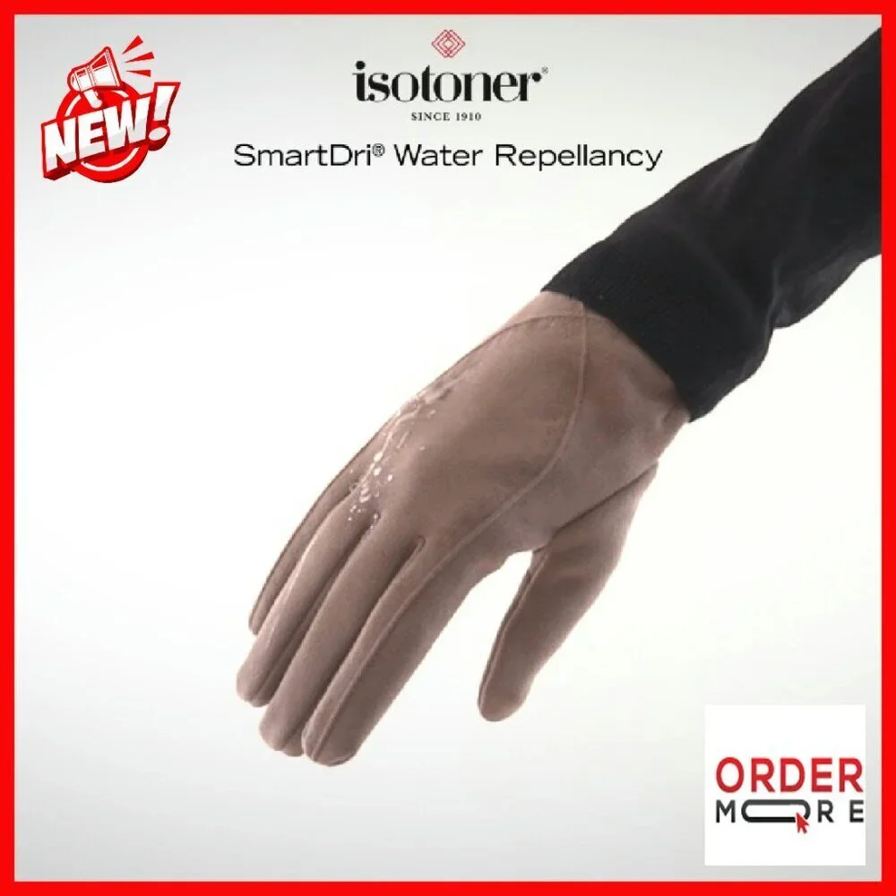 Water Repellent Touchscreen Microsuede Shortie Gloves - All Weather Defense